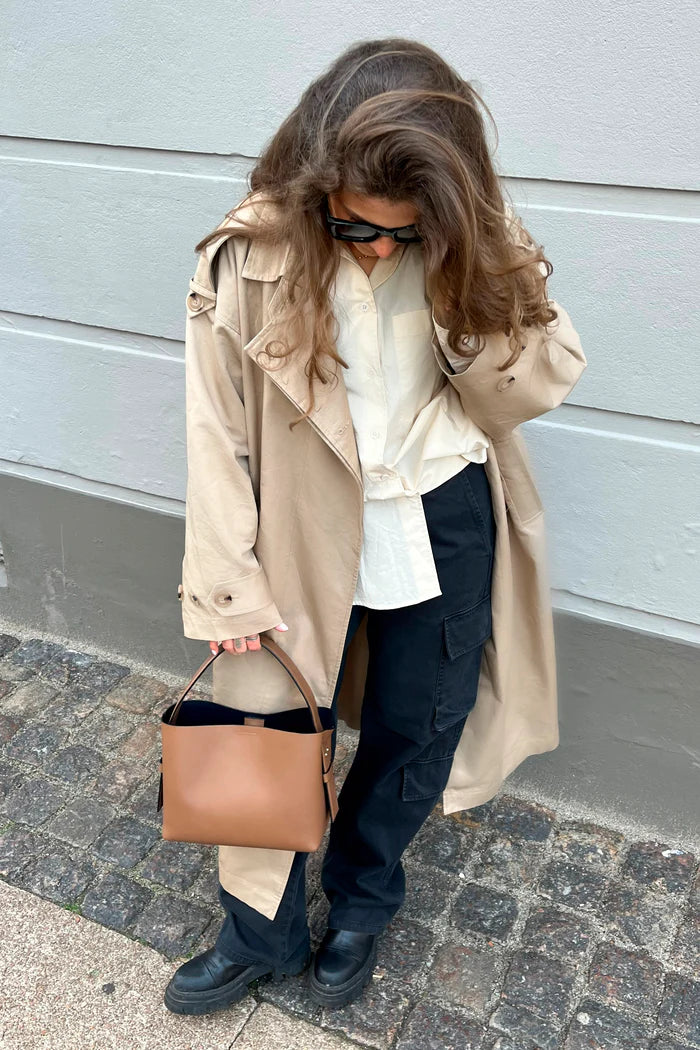 Leata Leather Bag - Brun