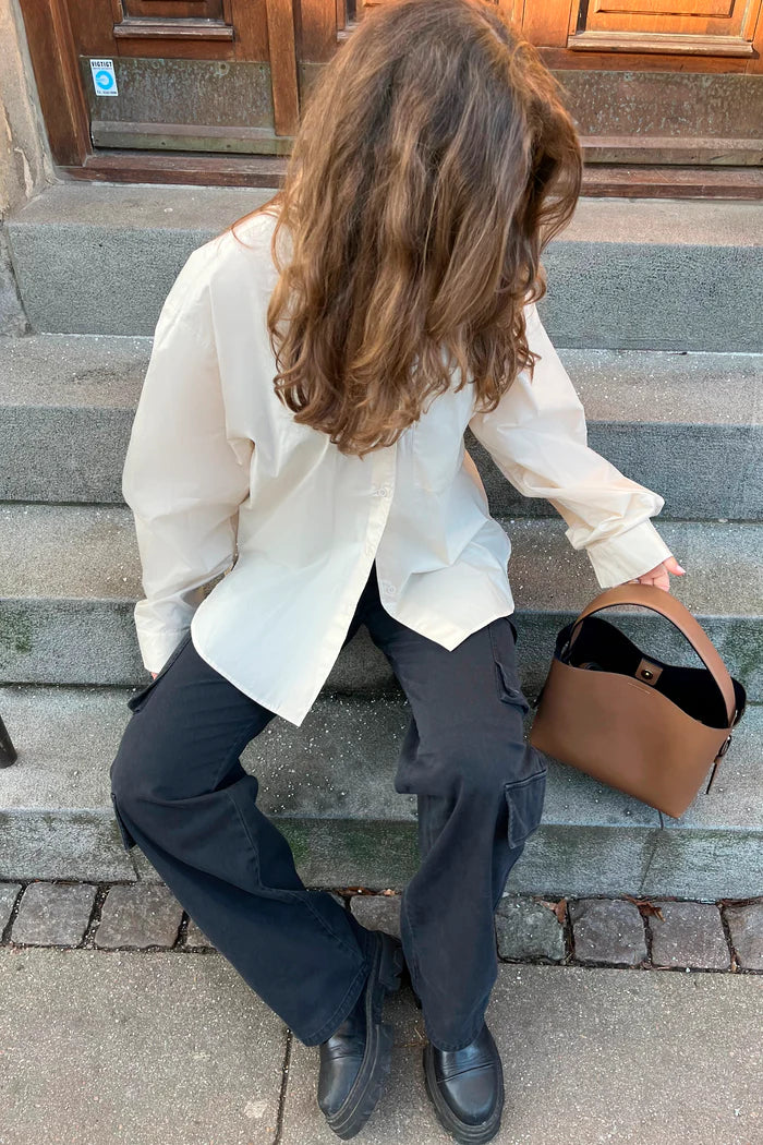 Leata Leather Bag - Brun