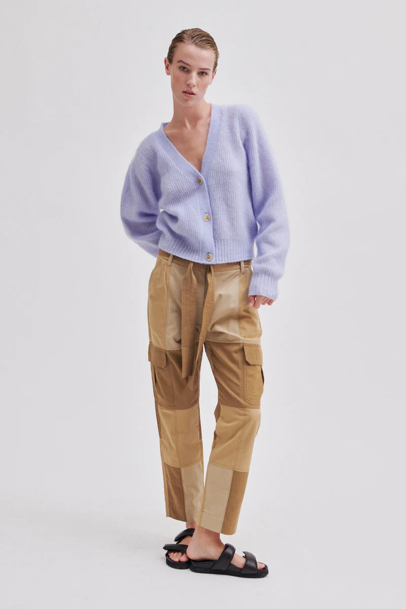 Brooky Knit New Puff Cardigan - Brunnera Blue