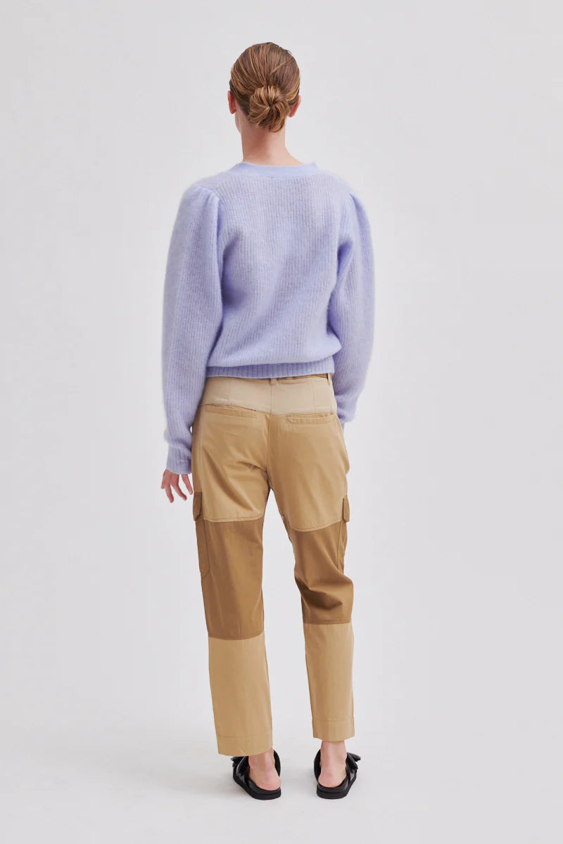 Brooky Knit New Puff Cardigan - Brunnera Blue