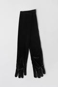 Velour Opera Gloves - Jet Black