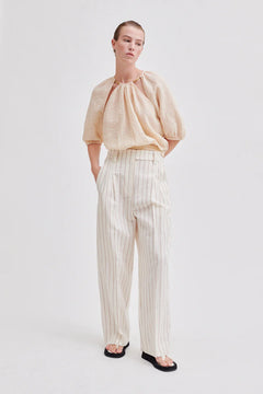 Spigato Trousers - Antique White