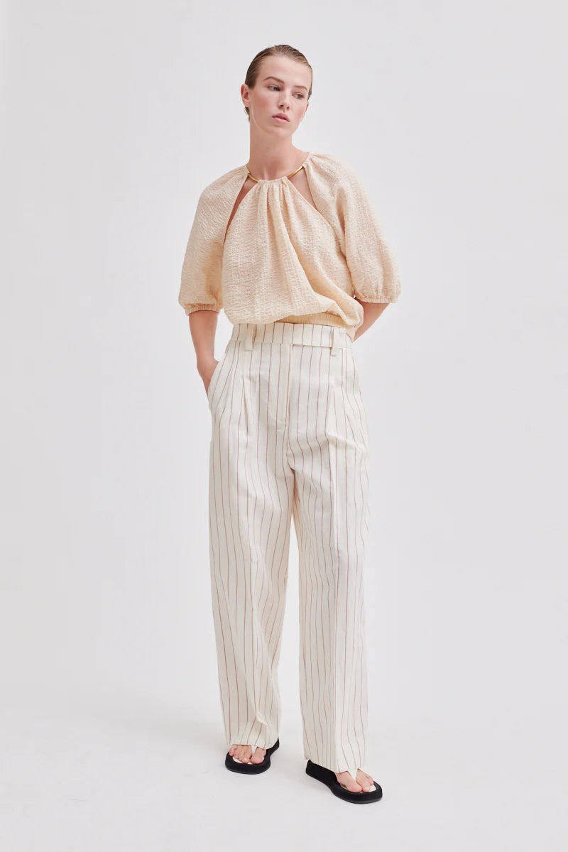 Spigato Trousers - Antique White