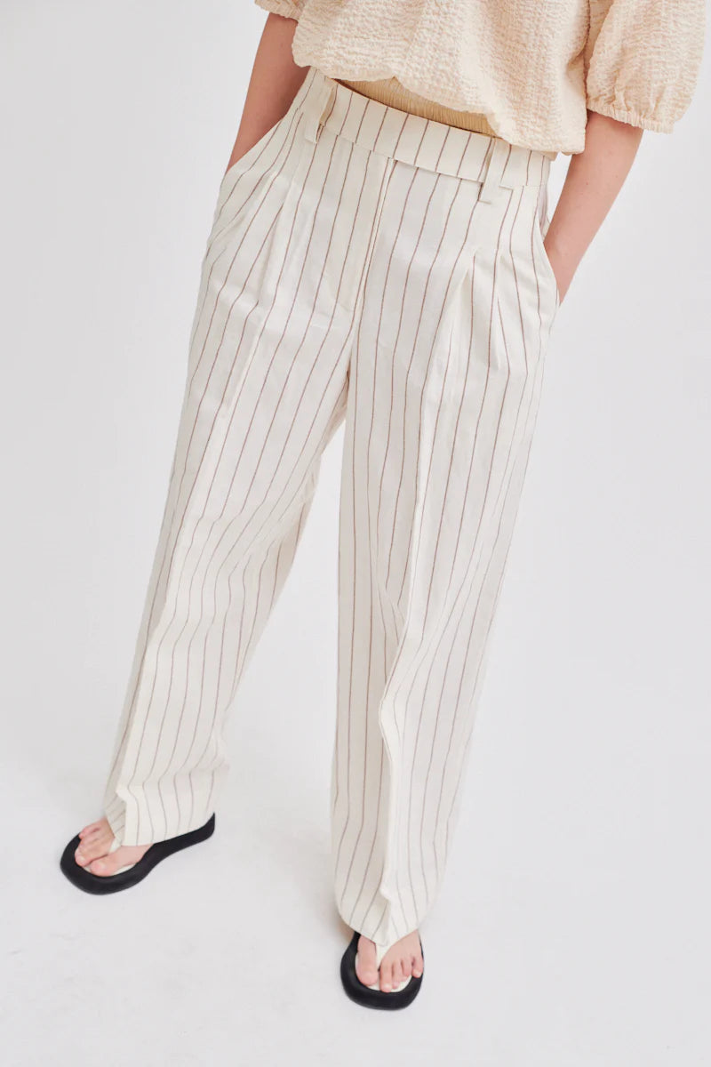 Spigato Trousers - Antique White
