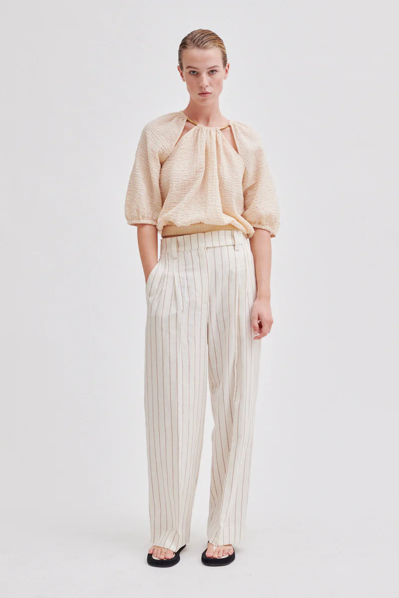 Spigato Trousers - Antique White