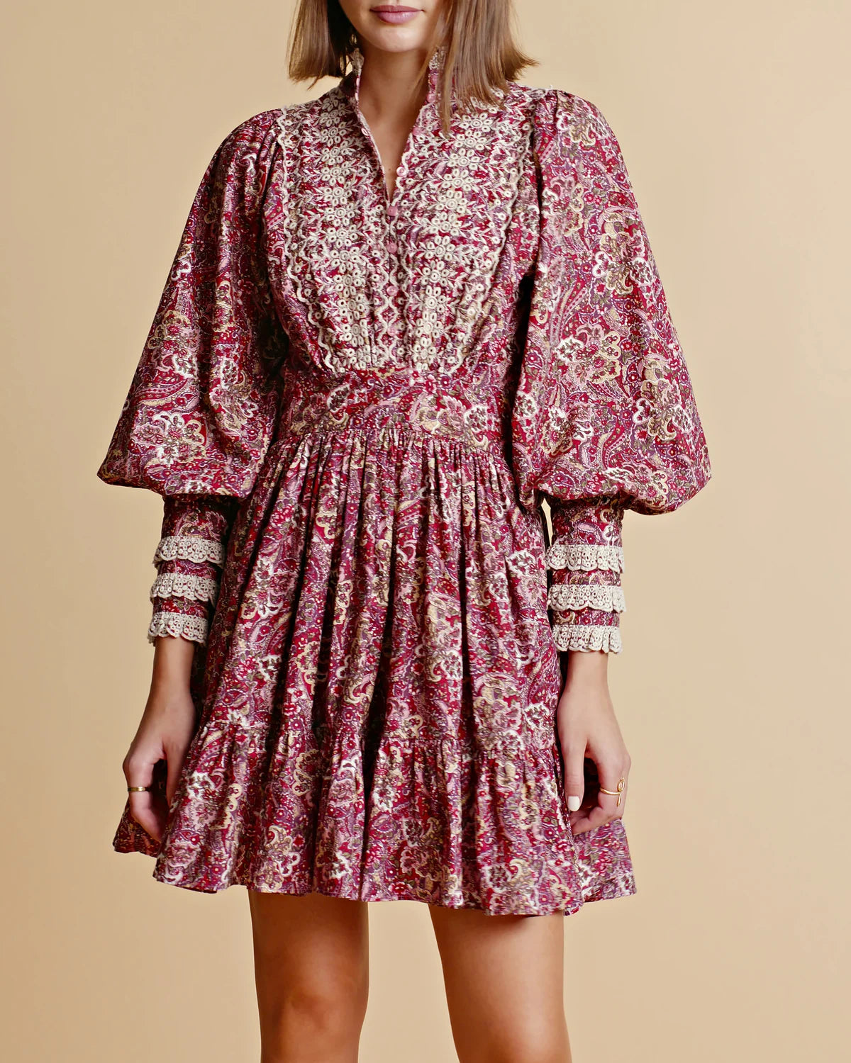 Poplin Mini Dress - Paisley