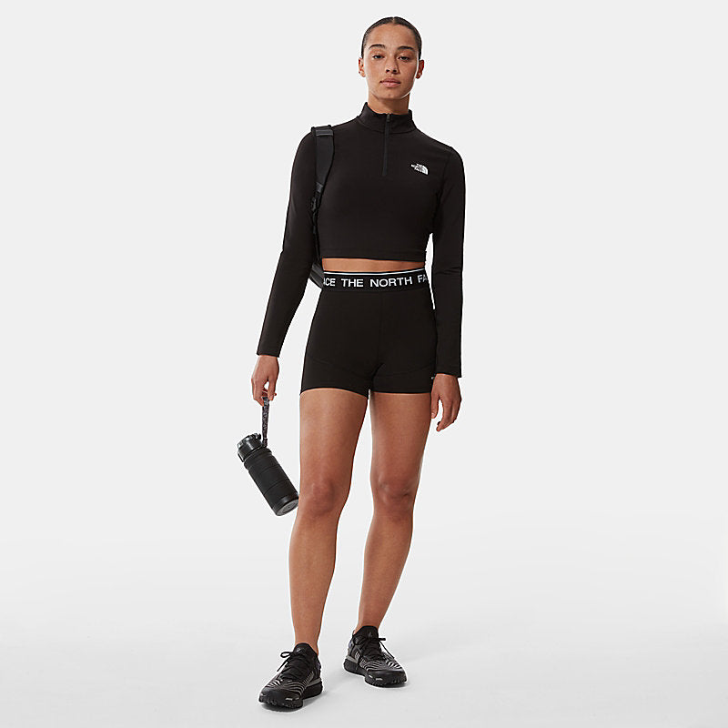 W Flex Crop Zip Through - Tnf Black