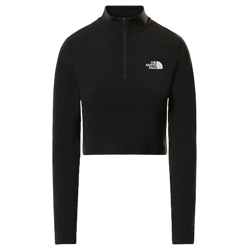 W Flex Crop Zip Through - Tnf Black