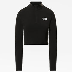 W Flex Crop Zip Through - Tnf Black