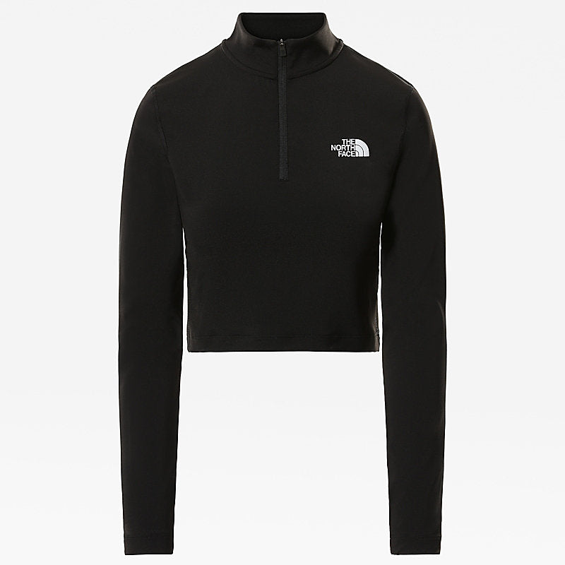 W Flex Crop Zip Through - Tnf Black