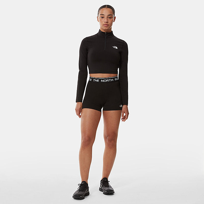 W Flex Crop Zip Through - Tnf Black