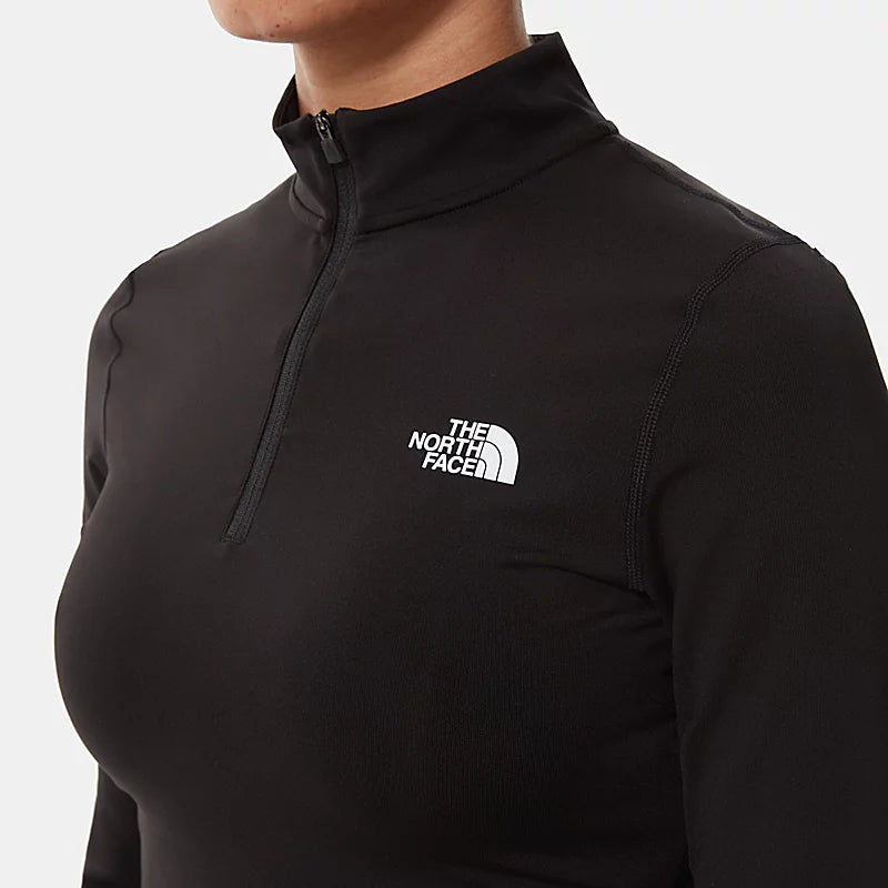 W Flex Crop Zip Through - Tnf Black