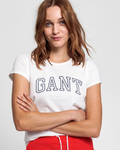 Arch Logo Capsleeve T-Shirt - Eggshell - GANT - T-skjorter & Topper - VILLOID.no