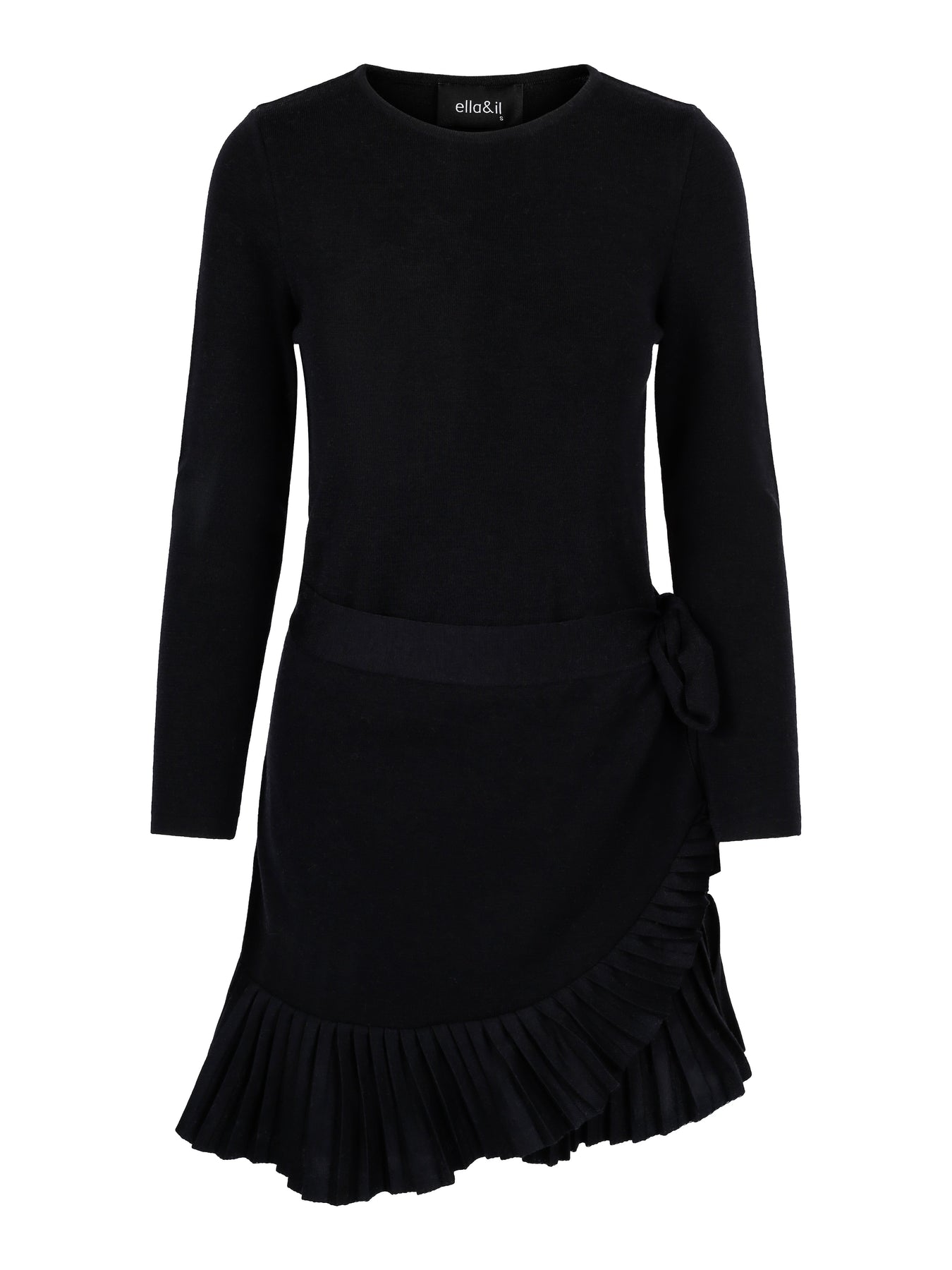 Christina Merino Dress - Black - Ella & il - Kjoler - VILLOID.no