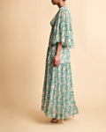 Chiffon V-Neck Dress - New York Blossom