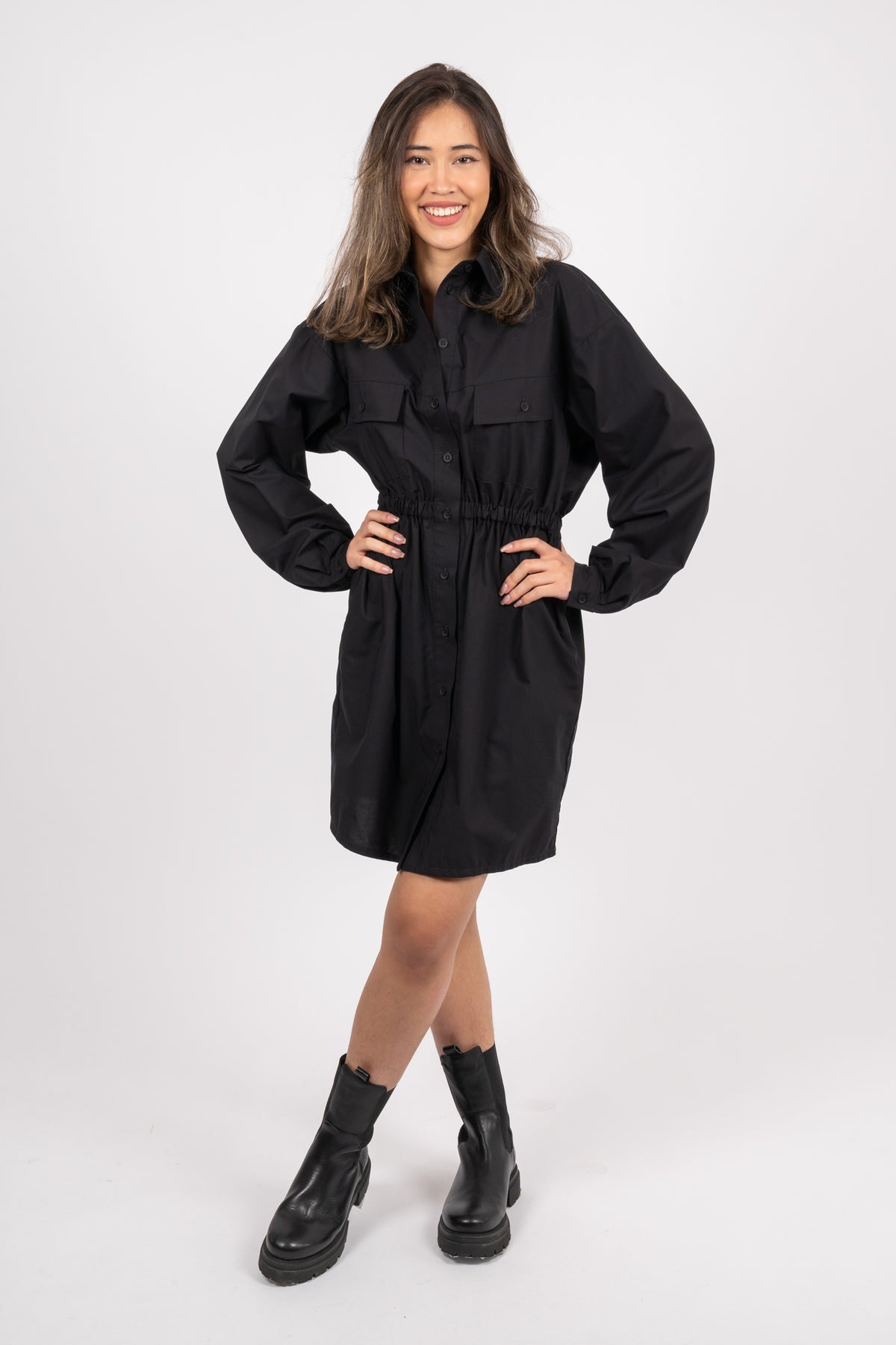 Marlow Dress Cre - Black