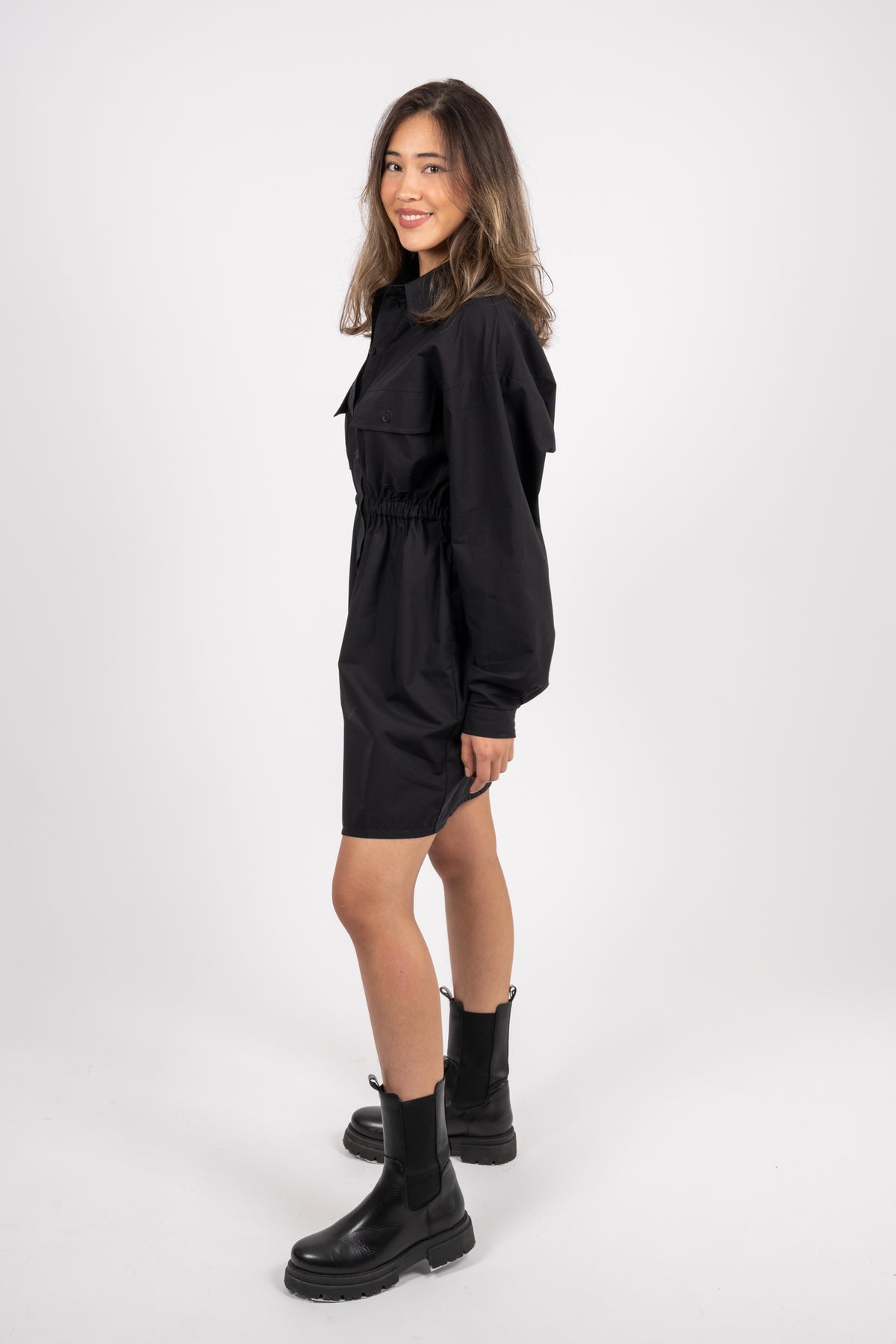 Marlow Dress Cre - Black