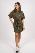 Archer Dress Cre - Army
