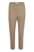 NakitaIW Flat Pants - Oatmeal Melange