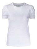 Madeleine Linen Tee - Vit