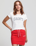Arch Logo Capsleeve T-Shirt - Eggshell - GANT - T-skjorter & Topper - VILLOID.no