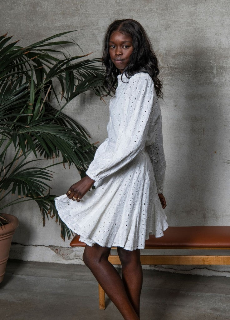 Marita Dress - Porcelain