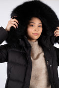 Stella Long Puffer - Black Fade