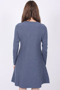 Cecilie Merino Dress - Blue - Ella & il - Kjoler - VILLOID.no