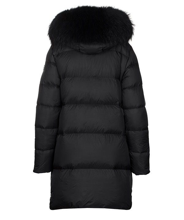 Stella Long Puffer - Black Fade