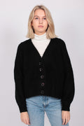 Hairy Knit Cardigan - Black - ByTimo - Gensere - VILLOID.no