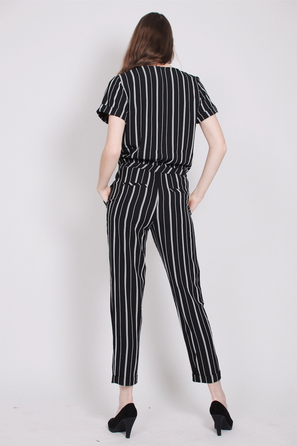 Stripes Jumpsuit - Black - Creative Collective - Jumpsuits - VILLOID.no