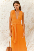 Tropiques Maxi Dress - Tangerine