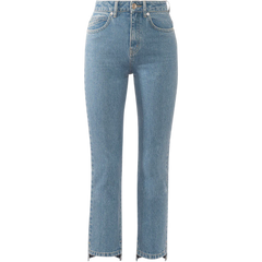 High Rise Cropped Kick Flare - Light Blue