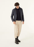 1279P Opaque Autumn Down Jacket - Navy Blue/Vulcan
