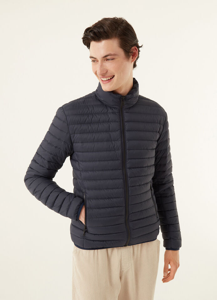 1279P Opaque Autumn Down Jacket - Navy Blue/Vulcan
