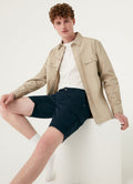 0881T Cotton Bermuda Shorts - Navy Blue
