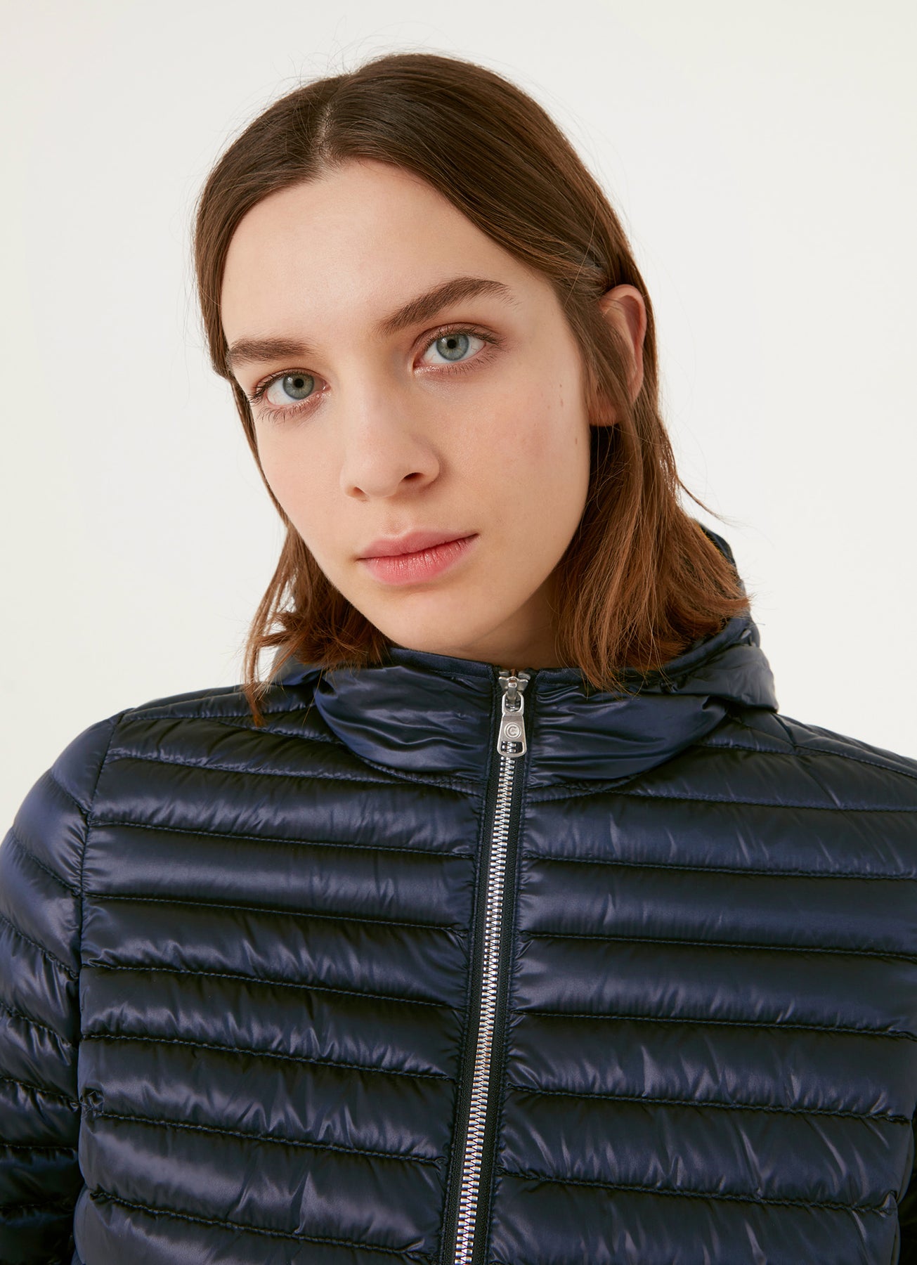 2224U Hooded Down Jacket - Navy Blue