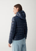 2286N Iridescent Down Jacket - Navy Blue/Dark Steel