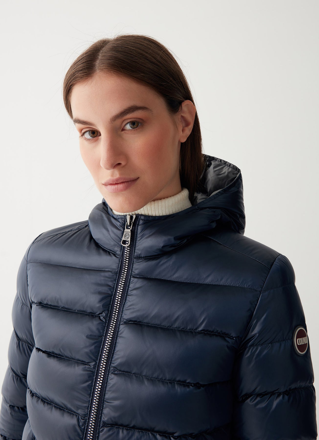 2286N Iridescent Down Jacket - Navy Blue/Dark Steel