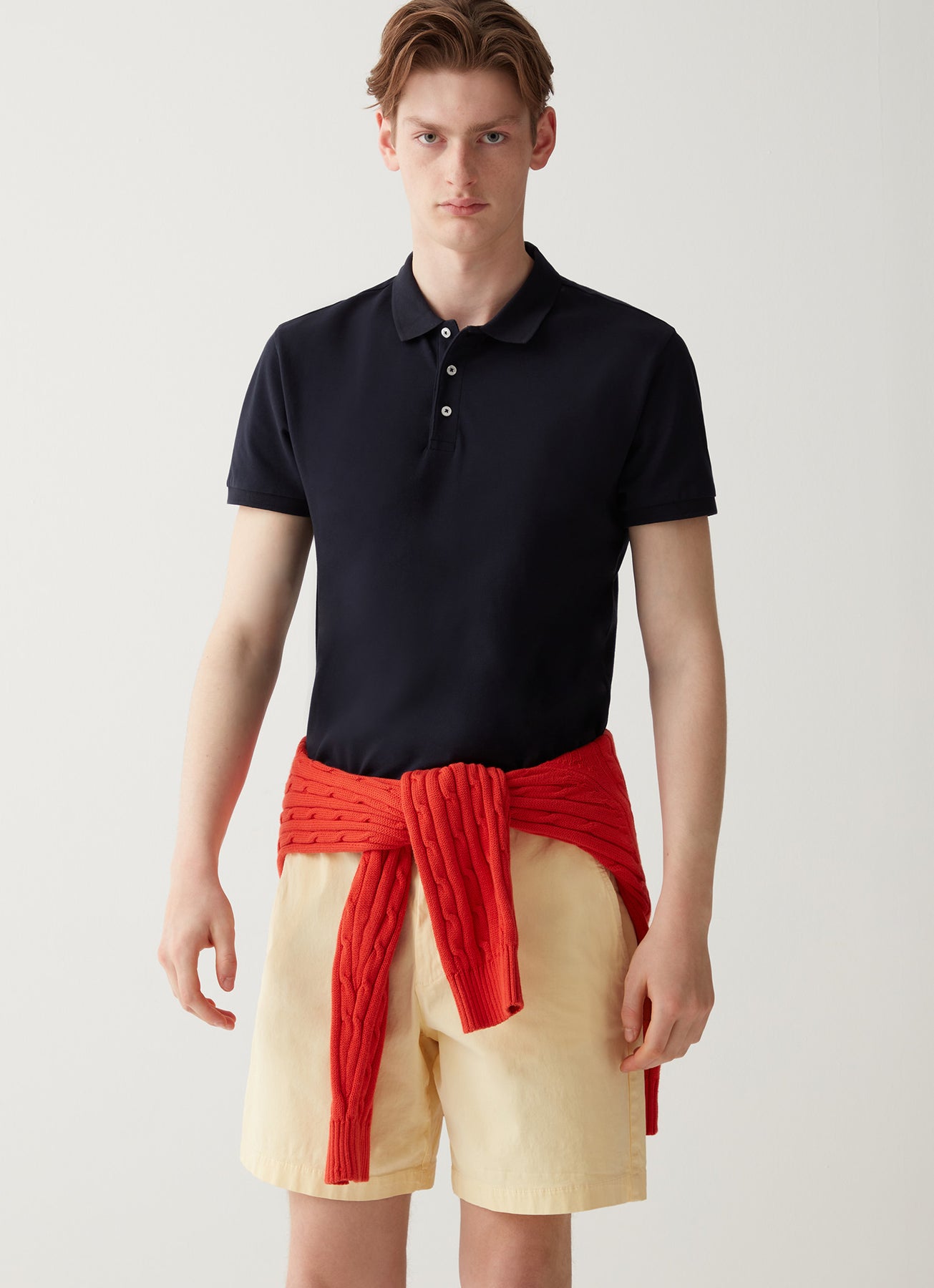 7646 Cotton Polo Shirt - Navy Blue