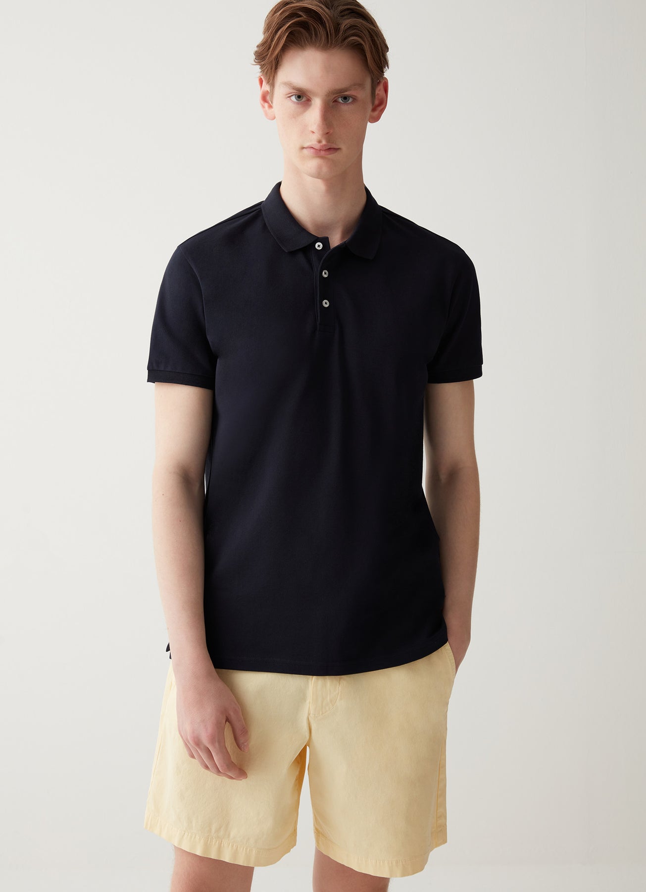 7646 Cotton Polo Shirt - Navy Blue