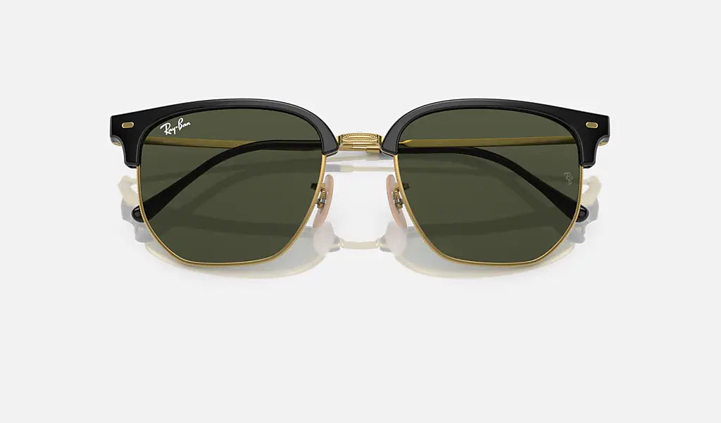 New Clubmaster - Black On Arista - Green Classic