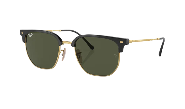 New Clubmaster - Black On Arista - Green Classic