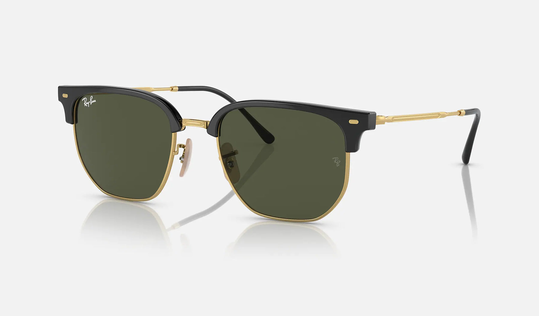 New Clubmaster - Black On Arista - Green Classic