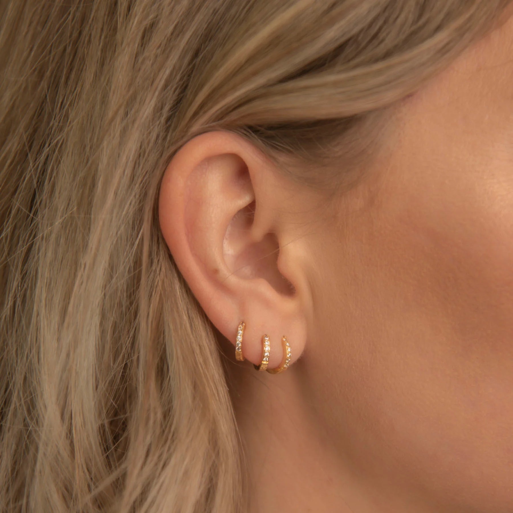 X-Small Hoops - Vit