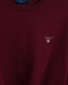 Cotton Wool C-Neck - Port Red