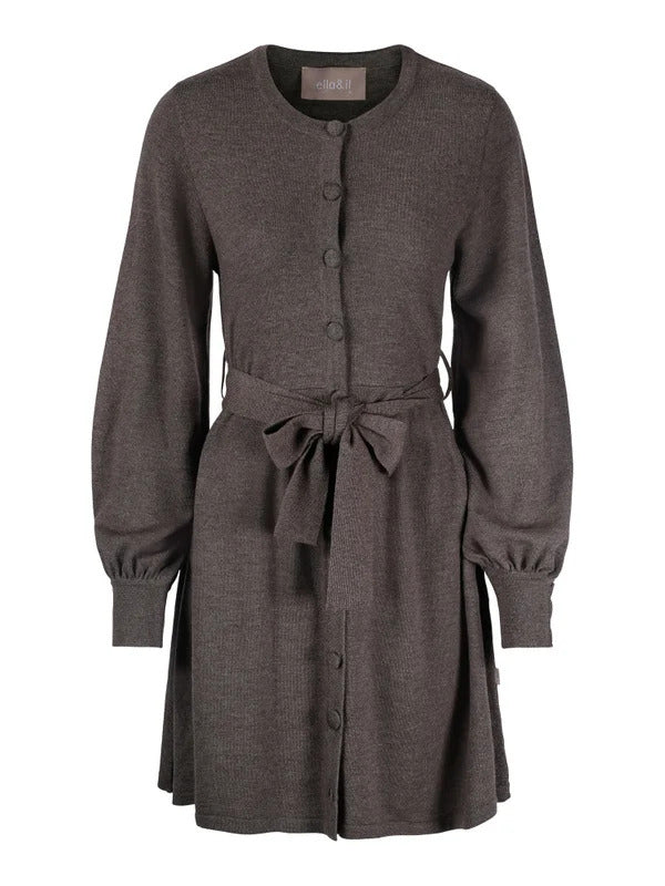 Elsie Merino Dress - Brown - Ella & il - Kjoler - VILLOID.no