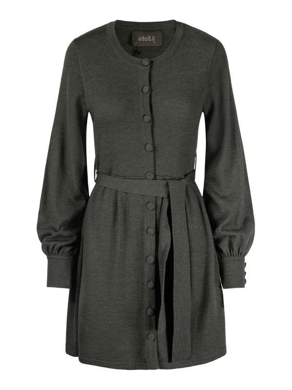 Elsie Merino Dress - Green - Ella & il - Kjoler - VILLOID.no