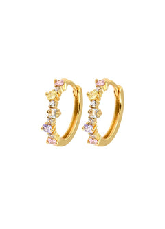 Mixed Medium Hoops - Pastel