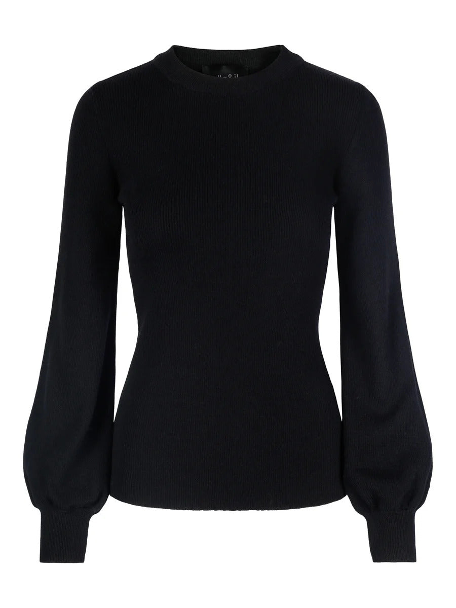 Mathilda Merino Sweater - Black - Ella & il - Gensere - VILLOID.no